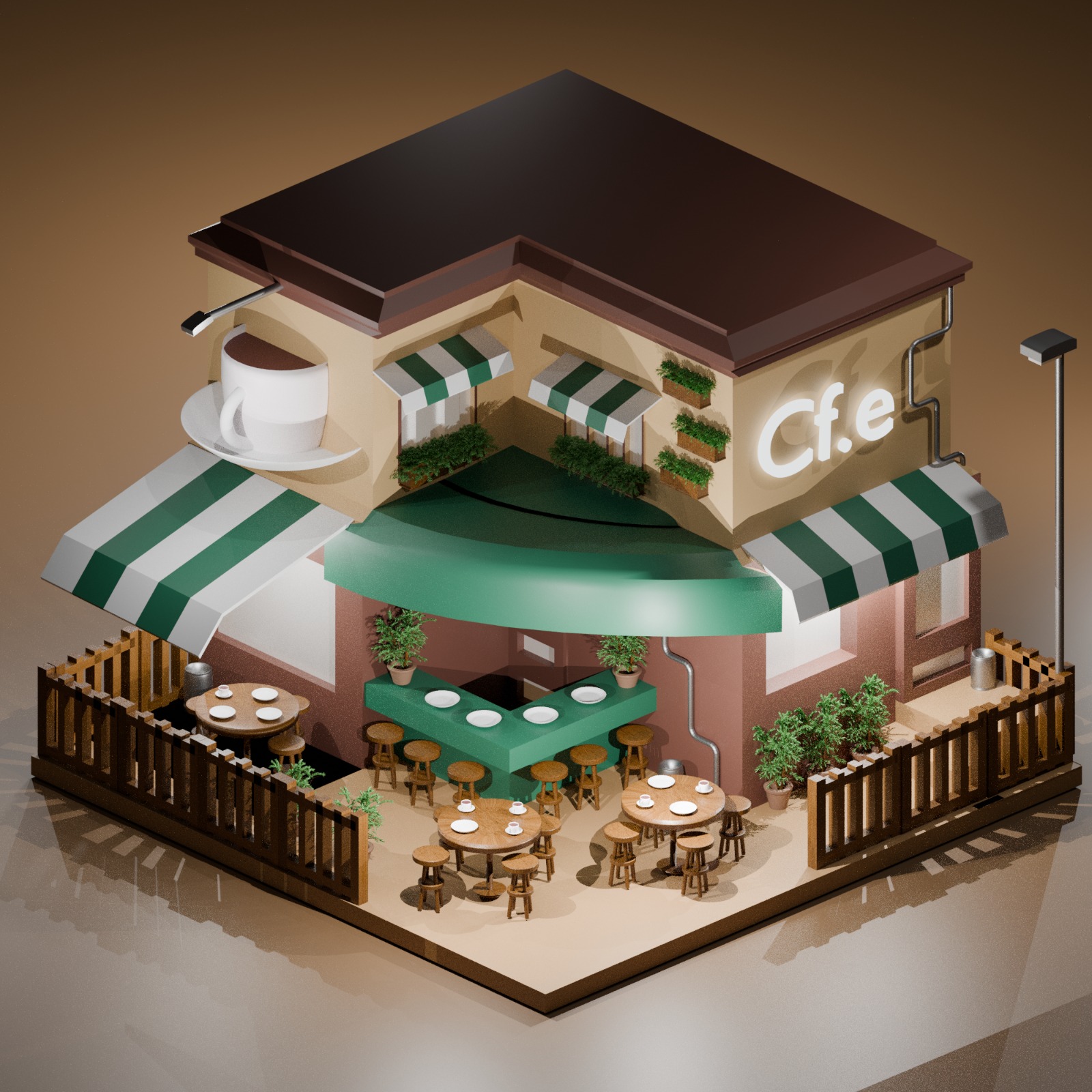 Isometric Coffee Shop 