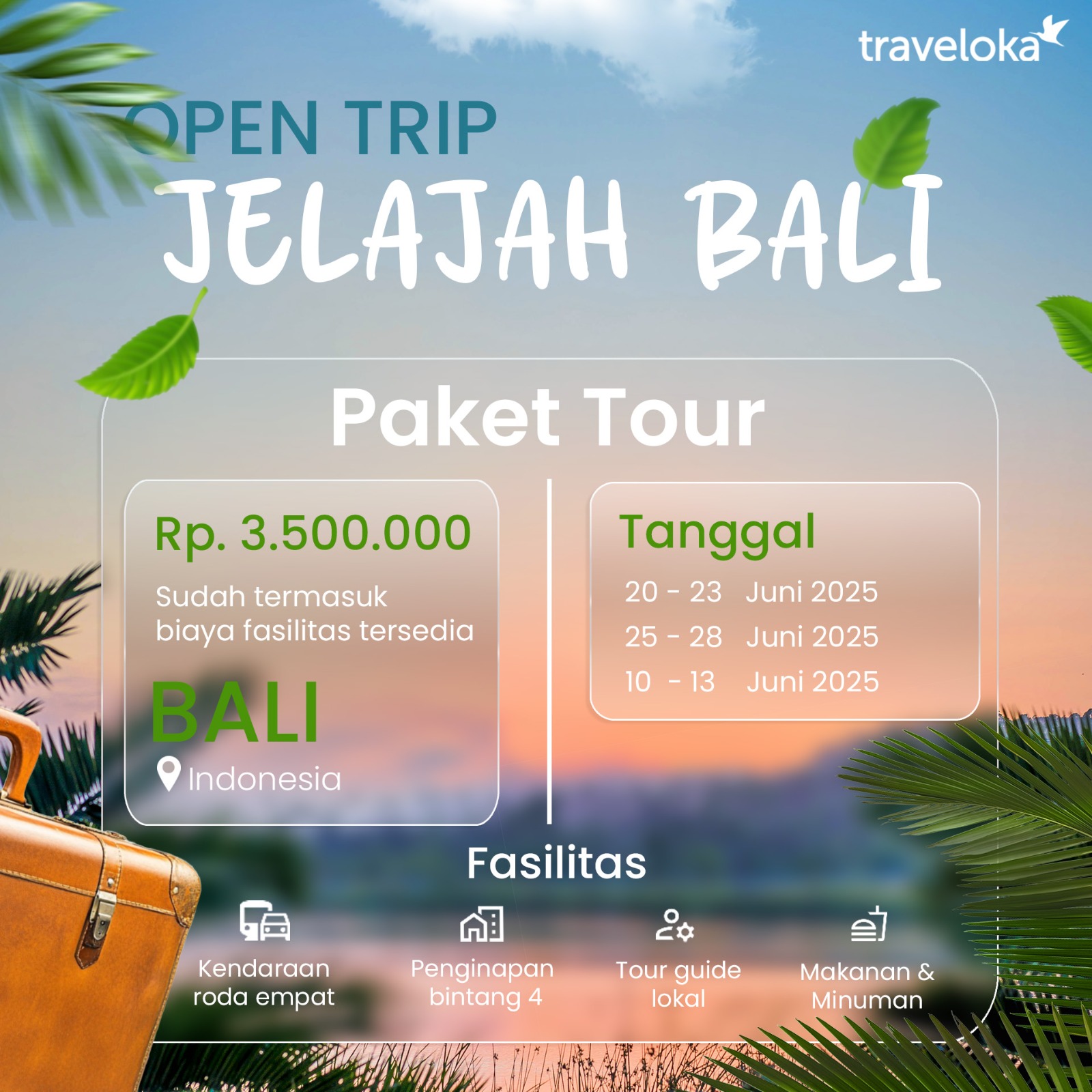 Open Trip Bali Social Media Design